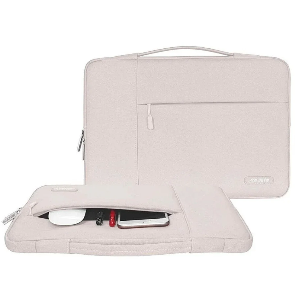 MOSISO Laptop Tablet MacBook Sleeve Zip Bag Taupe Gray NEW